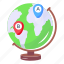 table globe, geolocation, localization, world map, desk globe 