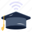 smart study, smart education, mortarboard, smart learning, graduation cap 