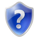 Blue, help, question mark, shield icon - Free download