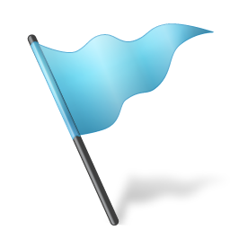 Azure, base, flag, map, marker icon - Free download