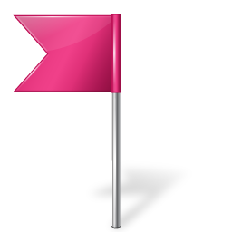 Base, creative, flag, left, map, marker, pink icon - Free download
