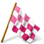 chequered, flag, map, marker, pink, right 