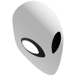 alienware logo black and white