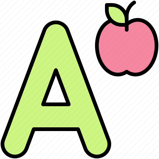 Alphabet, letter, character, uppercase, a, apple icon - Download on Iconfinder