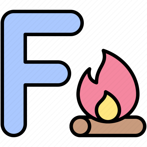 Alphabet, letter, character, uppercase, f, fire icon - Download on Iconfinder