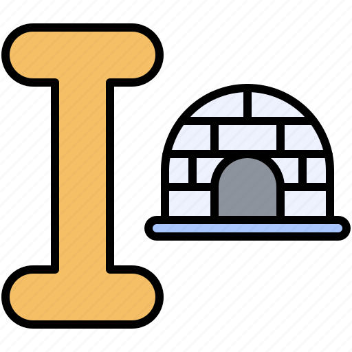 Alphabet, letter, character, uppercase, i, igloo icon - Download on Iconfinder