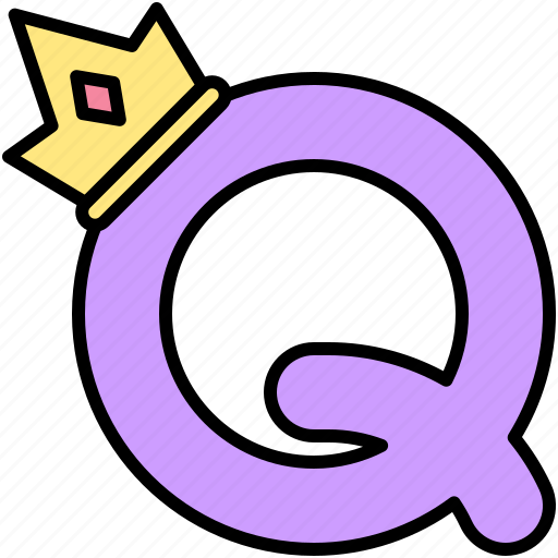Alphabet, letter, character, uppercase, q, queen icon - Download on Iconfinder