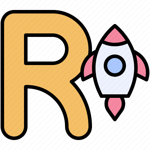 Alphabet, letter, character, uppercase, r, rocket icon - Download on Iconfinder