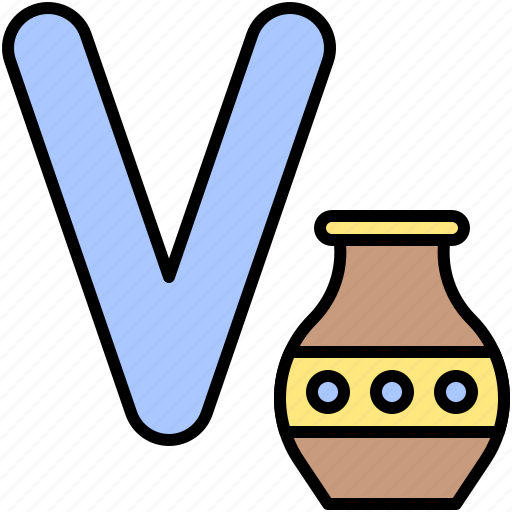 Alphabet, letter, character, uppercase, v, vase icon - Download on Iconfinder