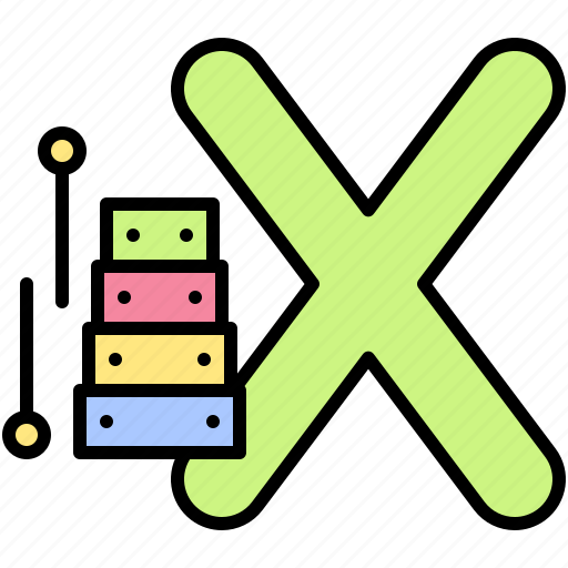 Alphabet, letter, character, uppercase, x, xylophone icon - Download on Iconfinder