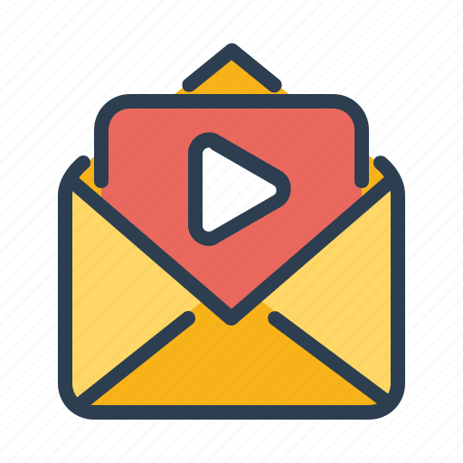 Email, envelope, marketing, video icon - Download on Iconfinder