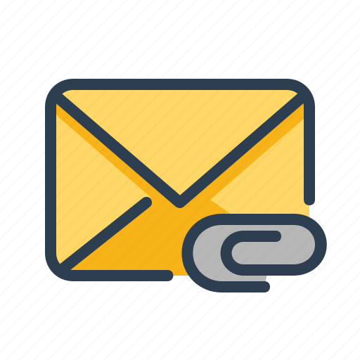 Attachment, email, envelope, fastener icon - Download on Iconfinder