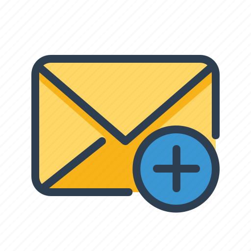 Compose email, envelope, new, plus icon - Download on Iconfinder