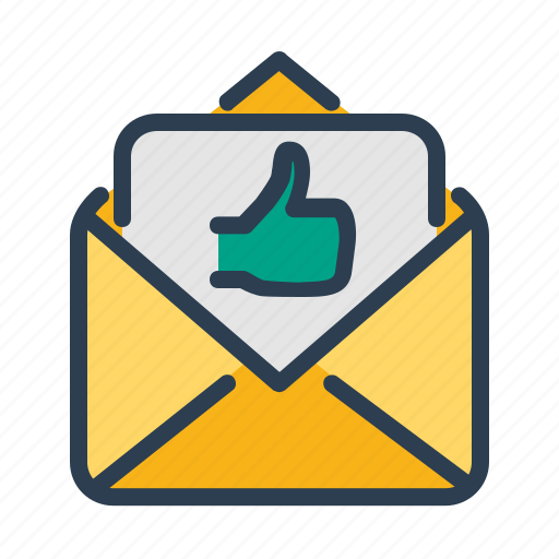 Email, feedback, thumbup, positive comment icon - Download on Iconfinder