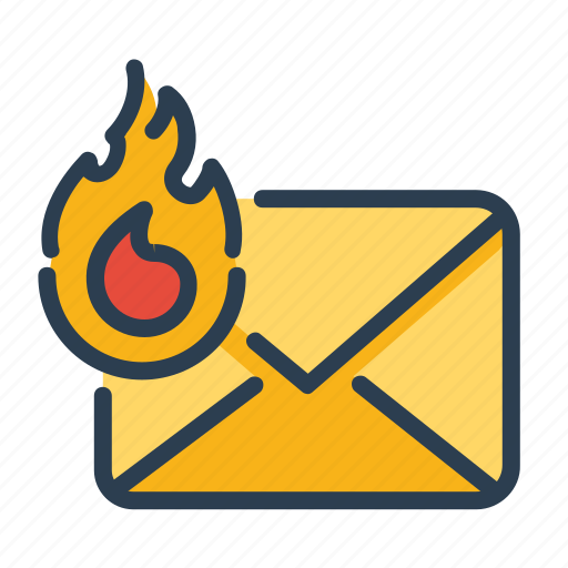Email, fire, hot, top priority icon - Download on Iconfinder