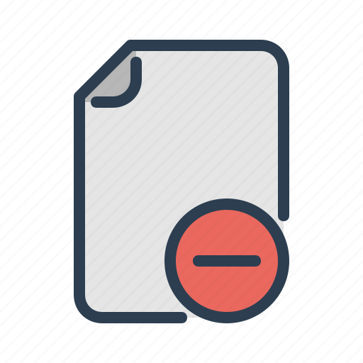 Delete, document, file, minus, remove icon - Download on Iconfinder