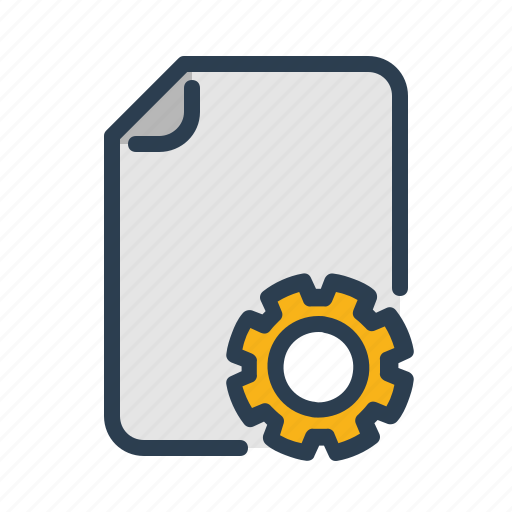 Document, file, gear, setting icon - Download on Iconfinder