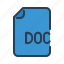 doc, document, extension, word 