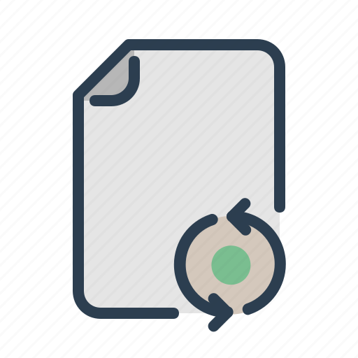 Document, file, refresh, sync, syncronize icon - Download on Iconfinder