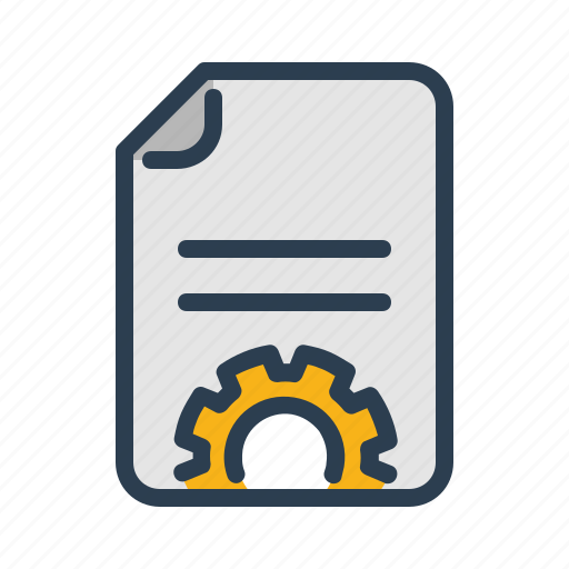 Blog, content management, file, gear icon - Download on Iconfinder
