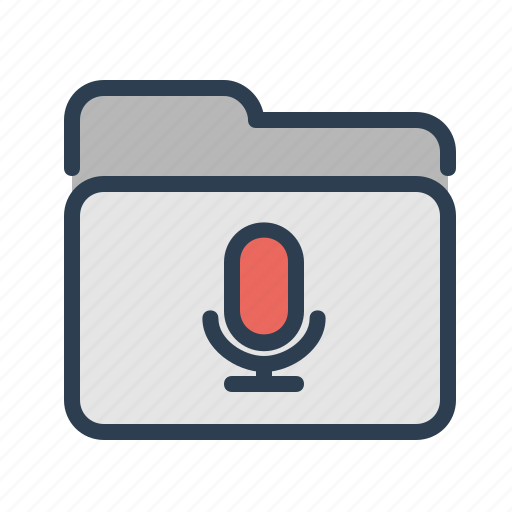Directory, folder, microphone, records icon - Download on Iconfinder