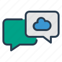 chat, cloud, comment, weather, message
