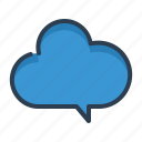 chat, cloud, share, message