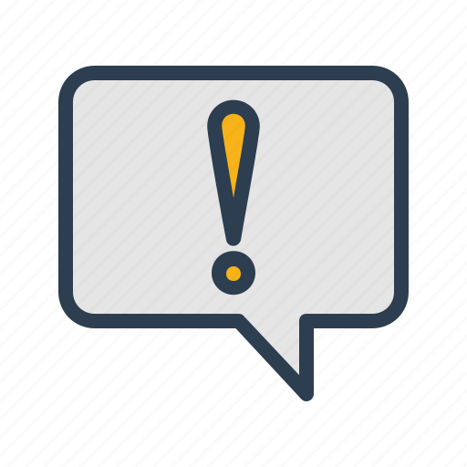 Alert, chat, exclamation, warning icon - Download on Iconfinder