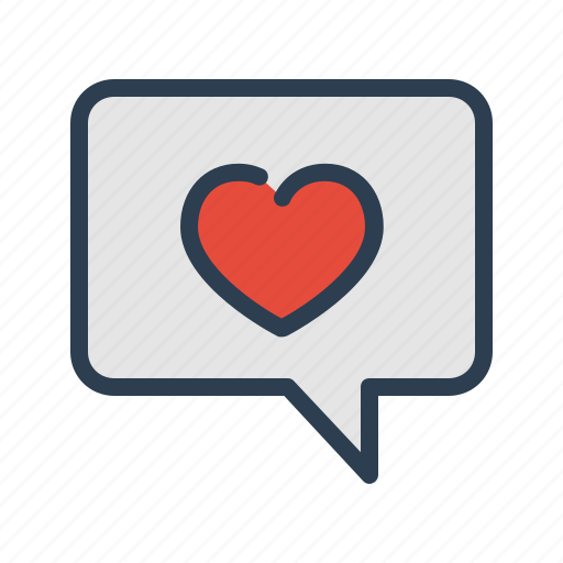 Chat, comment, heart, like, message icon - Download on Iconfinder