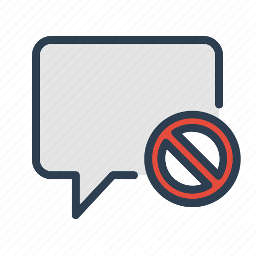 Comment, forbidden, spam, message icon - Download on Iconfinder