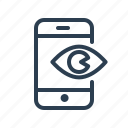 advertising, eye, impression, mobile, phone, view, visible 