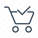 bag, cart, checkmark, complete, ecommerce, online shop, shopping bag