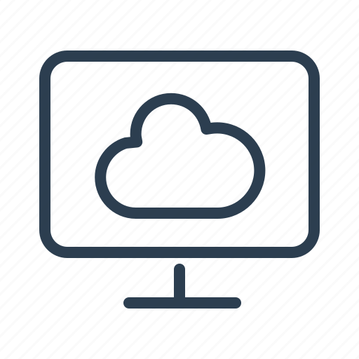 Cloud computing, computer, online storage, screen, share, sharing, weather icon - Download on Iconfinder