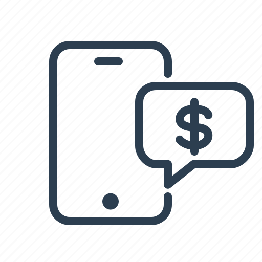 Dollar, earnings, mesage bubble, mobile, money, payment, smartphone icon - Download on Iconfinder