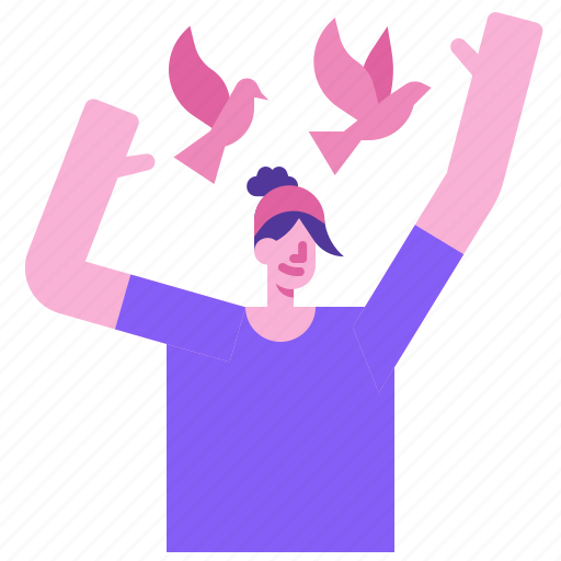 Freedom, liberty, people, human, rights, user, woman icon - Download on Iconfinder