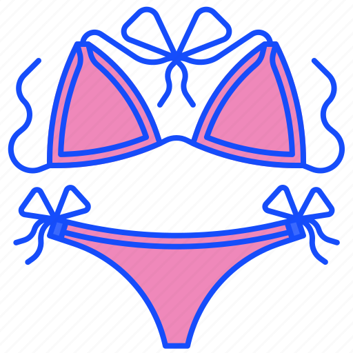 Bikini, swimsuit, female, underwear, swimming, fashion, summer icon - Download on Iconfinder