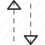 arrow, bottom, control, navigation, top 