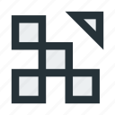 abstract, blocks, figure, squares, triangle