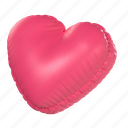 heart shaped balloon, heart, love, abstract, 3d object, balloon, bubble, fine art, geometry 