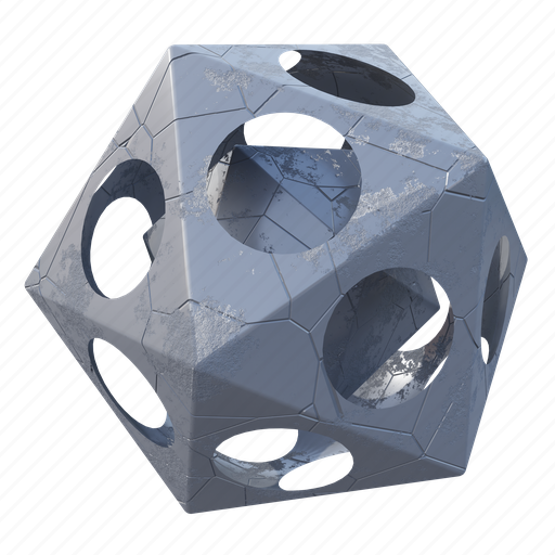 Icosahedron, geometric shape, 3d shape, math, object, abstract, element 3D illustration - Download on Iconfinder
