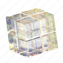cube glass, box, block, abstract, 3d object, glass, shape, fine art, geometry 
