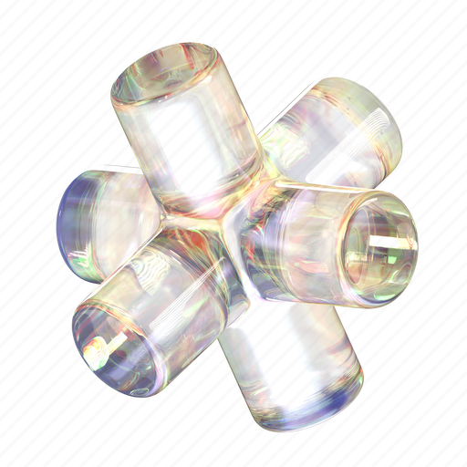 Cylinder glass, cylinder, petal, abstract, 3d object, glass, shape 3D illustration - Download on Iconfinder