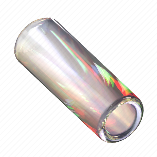 Cylinder glass, cylinder, tube, abstract, 3d object, glass, shape 3D illustration - Download on Iconfinder