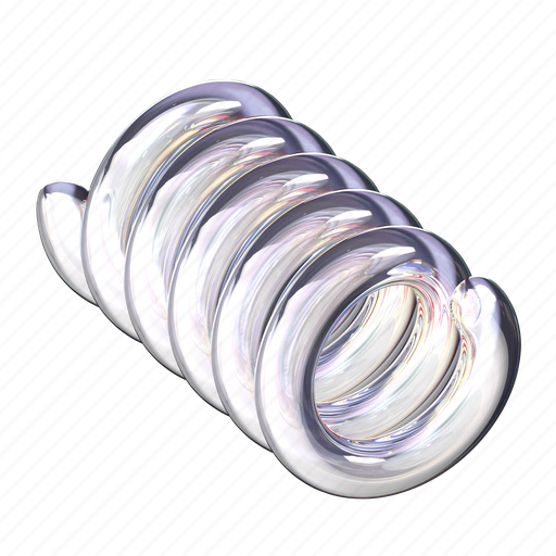 Spiral glass, spiral, coil, abstract, 3d object, glass, shape 3D illustration - Download on Iconfinder