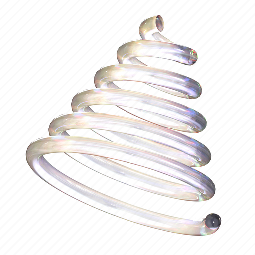 Spiral glass, swirl, cone, abstract, 3d object, glass, shape 3D illustration - Download on Iconfinder