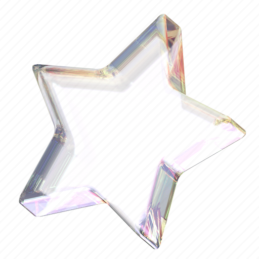 Star glass, star, sparkle, abstract, 3d object, glass, shape 3D illustration - Download on Iconfinder
