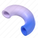 curved cylinder gradient, round, cylinder, abstract, 3d object, gradient, shape, fine art, geometry 