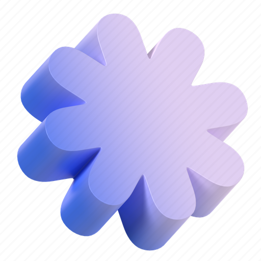 Abstract star gradient, flower, petal, abstract, 3d object, gradient, shape 3D illustration - Download on Iconfinder