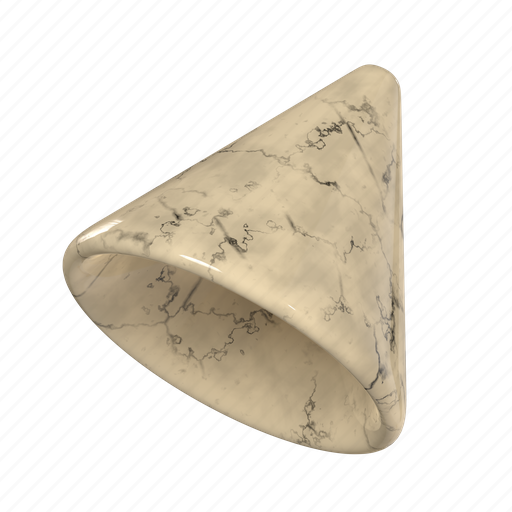 Cone marble, pyramid, conical, abstract, 3d object, marble, stone 3D illustration - Download on Iconfinder
