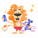 naughty rat, confused lion, naughty mouse, lion mouse, lion friend 